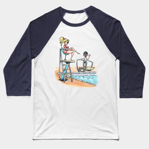 Summer Romance Baseball T-Shirt by obillwon